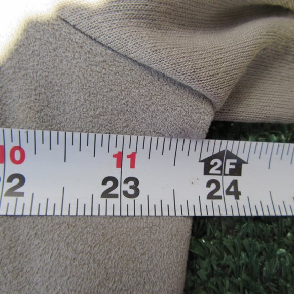 Vintage St. Croix Knits Suede & Wool Gray Grandpa Sweater Cardigan Size XL - Picture 6 of 8